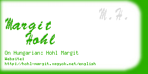 margit hohl business card